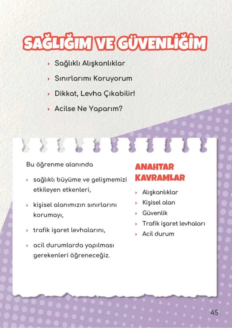 2. Sınıf Hayat Bilgisi Ders Kitabı Cevapları Meb Yayınları 1. Kitap Sayfa 45