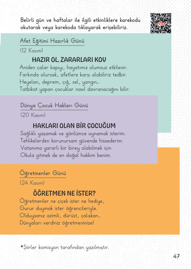 2. Sınıf Hayat Bilgisi Ders Kitabı Cevapları Meb Yayınları 1. Kitap Sayfa 47