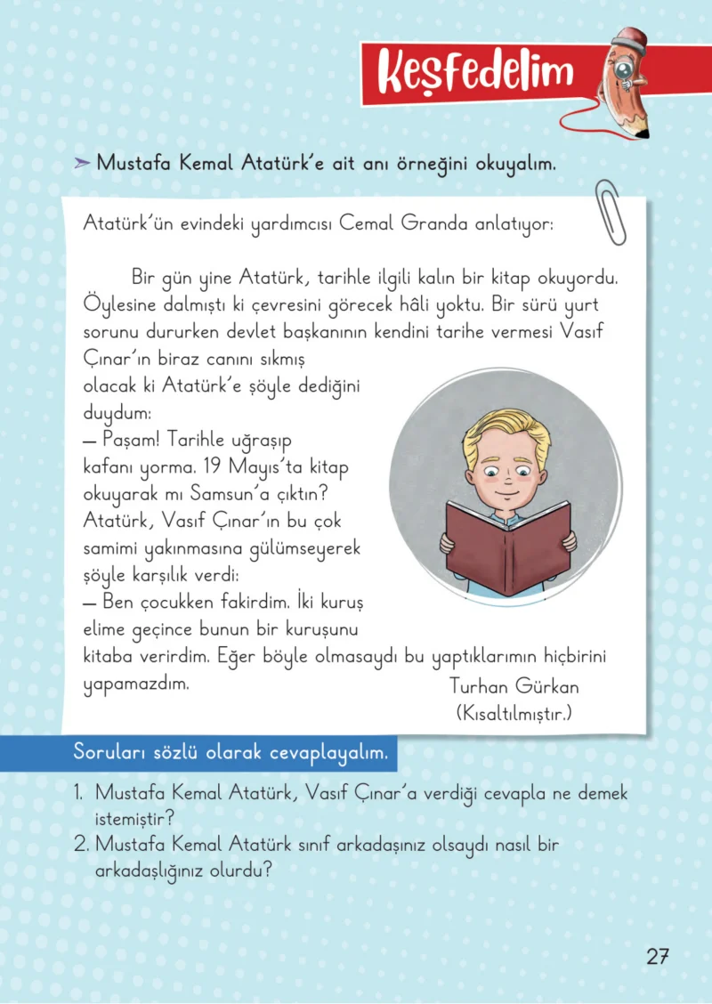 2. Sınıf Hayat Bilgisi Ders Kitabı Cevapları Meb Yayınları 2. Kitap Sayfa 27