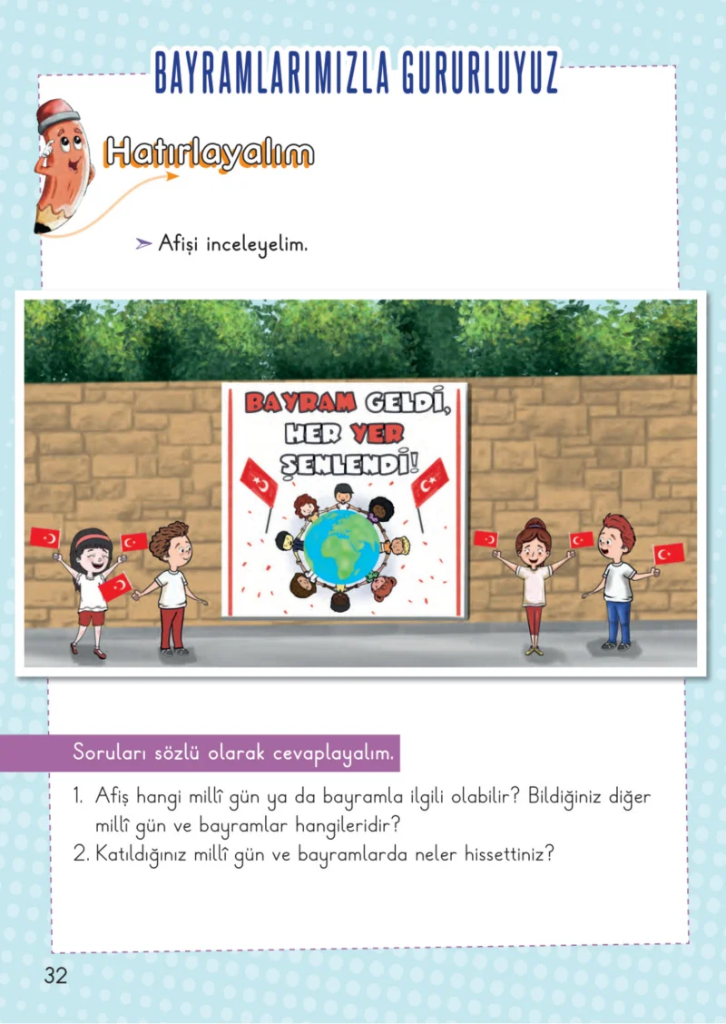 2. Sınıf Hayat Bilgisi Ders Kitabı Cevapları Meb Yayınları 2. Kitap Sayfa 32