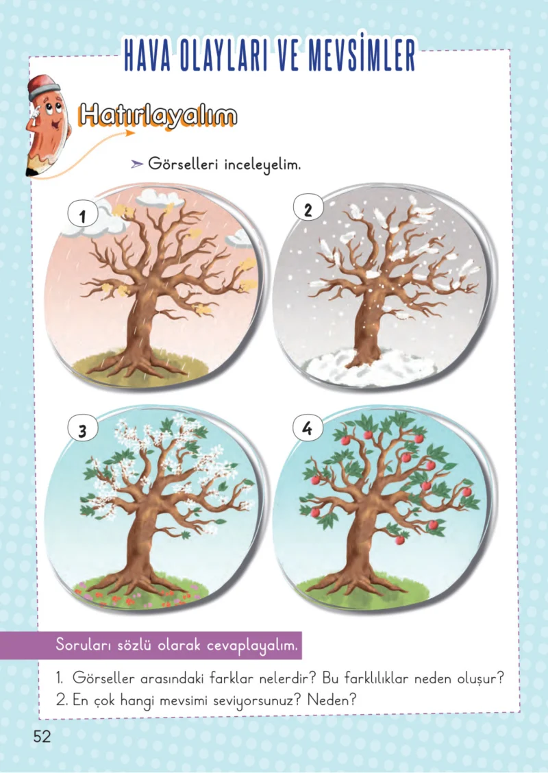 2. Sınıf Hayat Bilgisi Ders Kitabı Cevapları Meb Yayınları 2. Kitap Sayfa 52