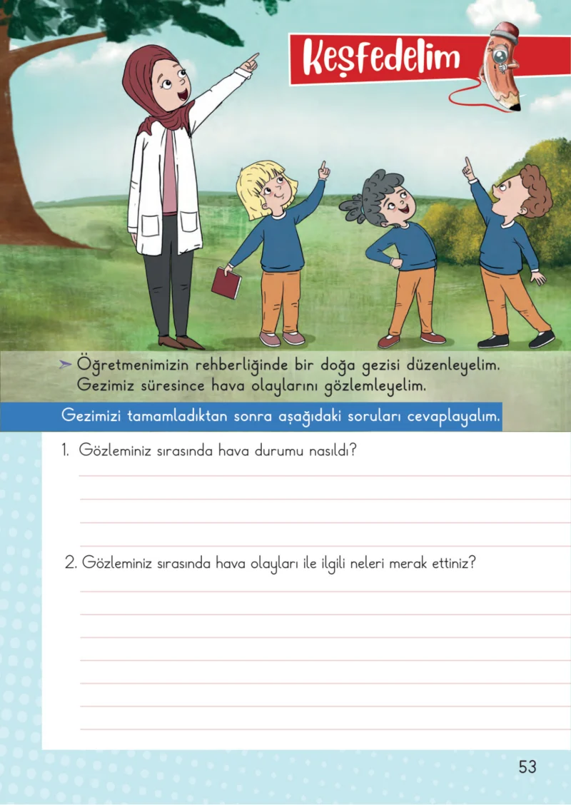 2. Sınıf Hayat Bilgisi Ders Kitabı Cevapları Meb Yayınları 2. Kitap Sayfa 53
