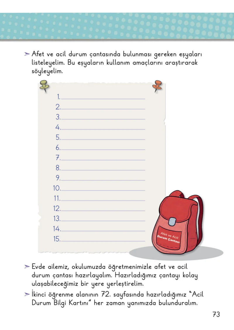 2. Sınıf Hayat Bilgisi Ders Kitabı Cevapları Meb Yayınları 2. Kitap Sayfa 73
