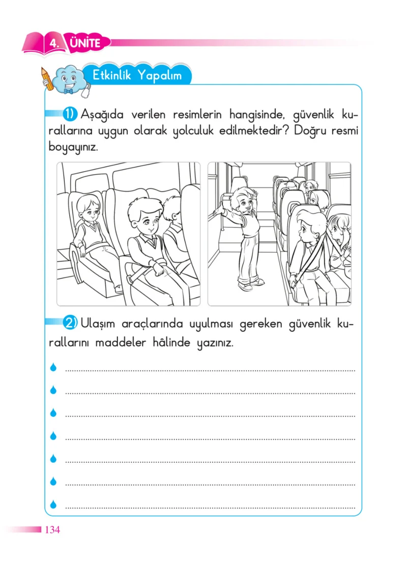 2. Sınıf Hayat Bilgisi Ders Kitabı Cevapları SDR Dİkey Yayınları Sayfa 134
