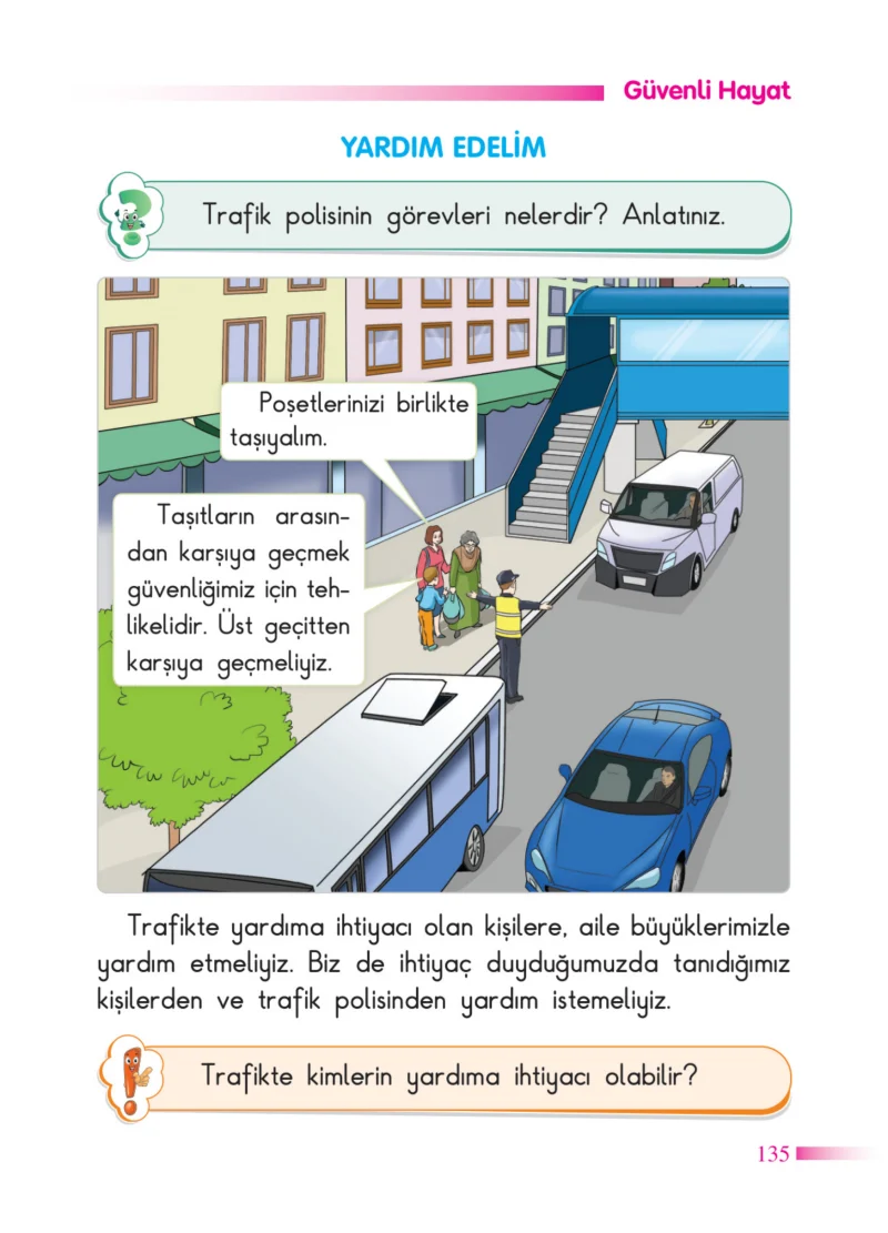 2. Sınıf Hayat Bilgisi Ders Kitabı Cevapları SDR Dİkey Yayınları Sayfa 135