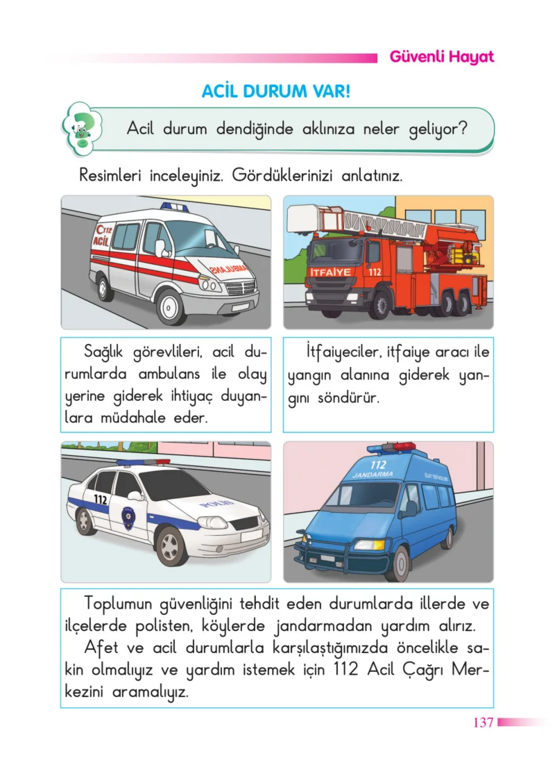 2. Sınıf Hayat Bilgisi Ders Kitabı Cevapları SDR Dİkey Yayınları Sayfa 137