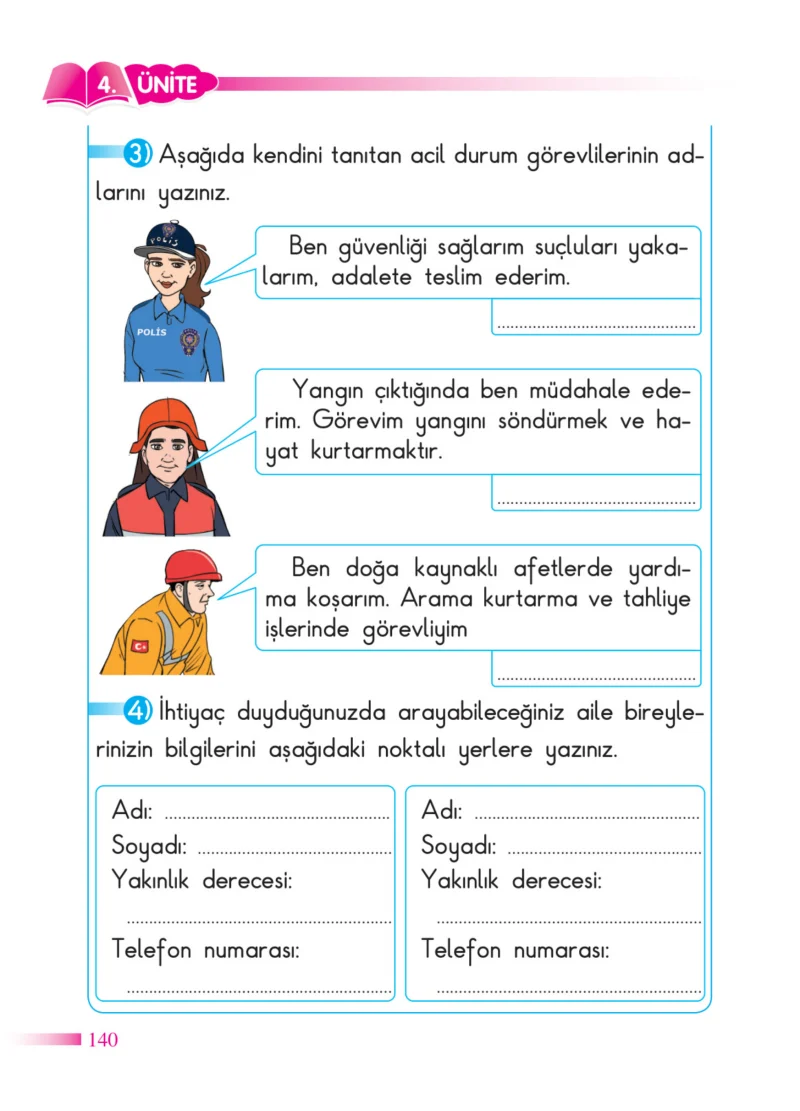 2. Sınıf Hayat Bilgisi Ders Kitabı Cevapları SDR Dİkey Yayınları Sayfa 140