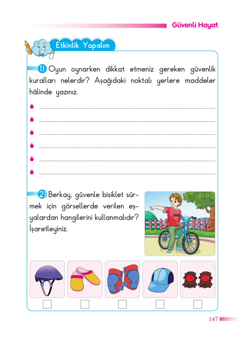 2. Sınıf Hayat Bilgisi Ders Kitabı Cevapları SDR Dİkey Yayınları Sayfa 147