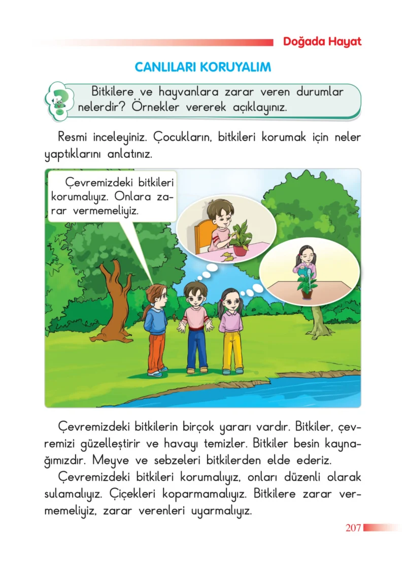 2. Sınıf Hayat Bilgisi Ders Kitabı Cevapları SDR Dİkey Yayınları Sayfa 207