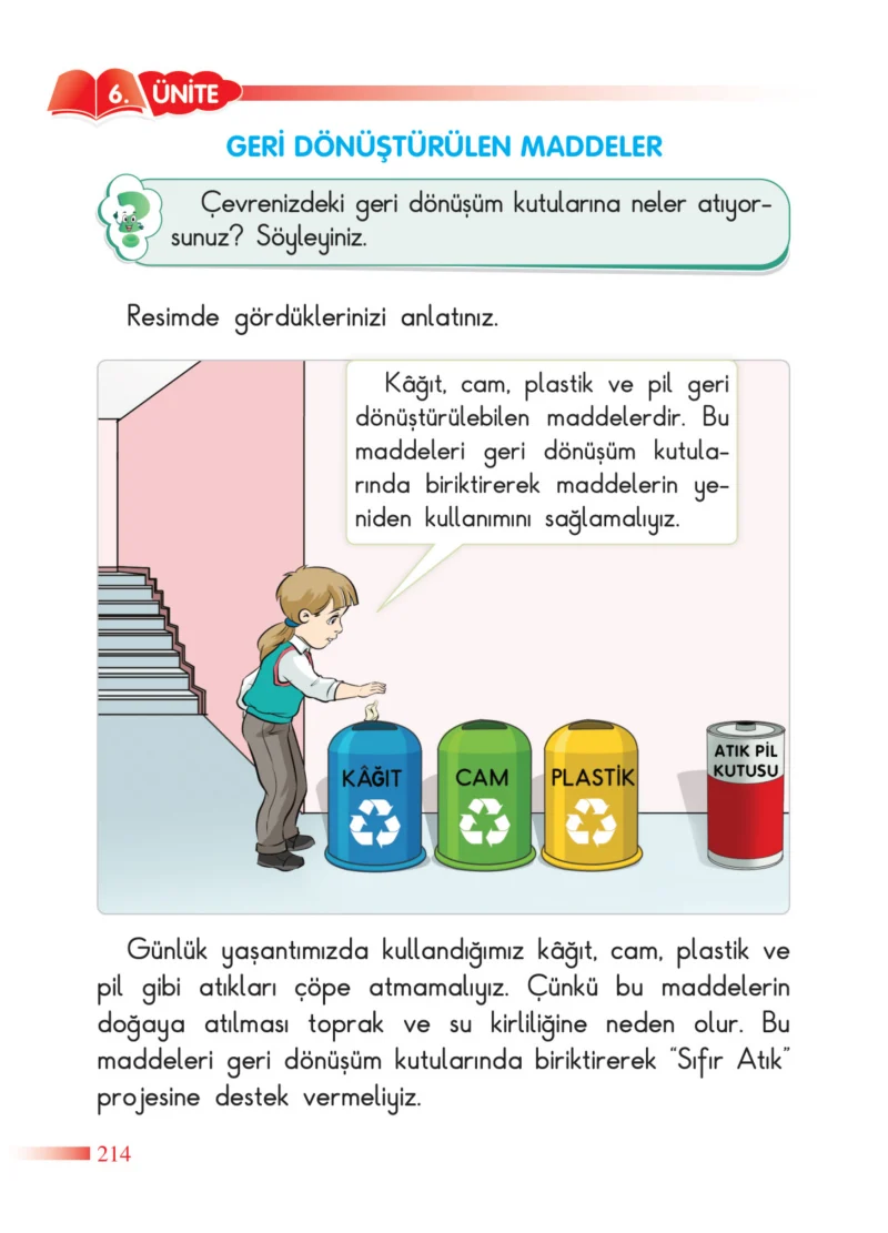 2. Sınıf Hayat Bilgisi Ders Kitabı Cevapları SDR Dİkey Yayınları Sayfa 214