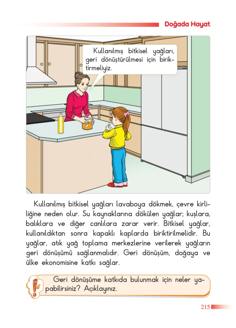2. Sınıf Hayat Bilgisi Ders Kitabı Cevapları SDR Dİkey Yayınları Sayfa 215