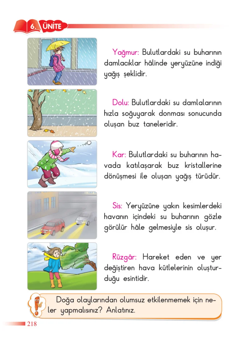 2. Sınıf Hayat Bilgisi Ders Kitabı Cevapları SDR Dİkey Yayınları Sayfa 218