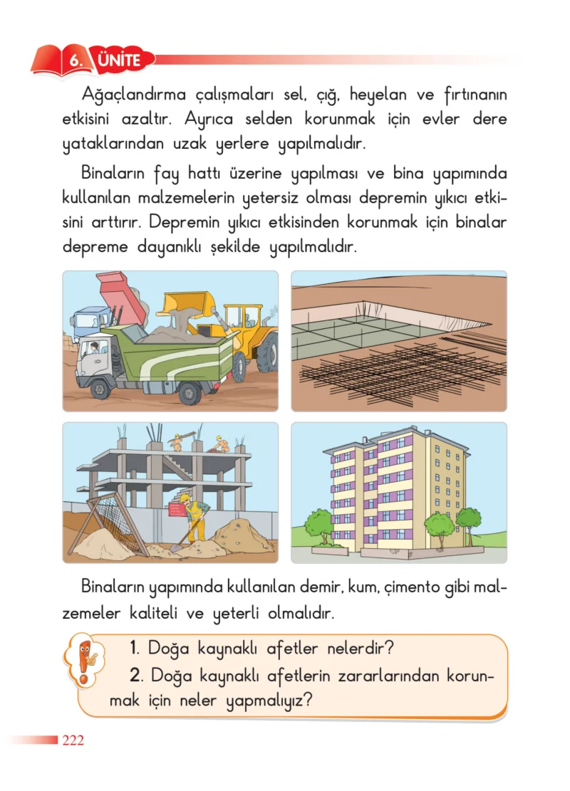 2. Sınıf Hayat Bilgisi Ders Kitabı Cevapları SDR Dİkey Yayınları Sayfa 222