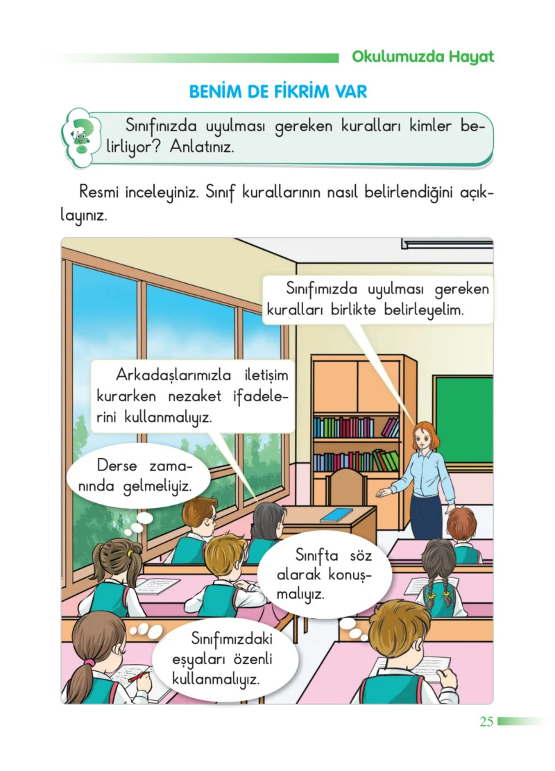 2. Sınıf Hayat Bilgisi Ders Kitabı Cevapları SDR Dİkey Yayınları Sayfa 25