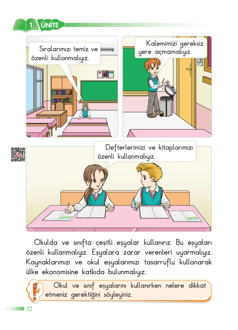 2. Sınıf Hayat Bilgisi Ders Kitabı Cevapları SDR Dİkey Yayınları Sayfa 32