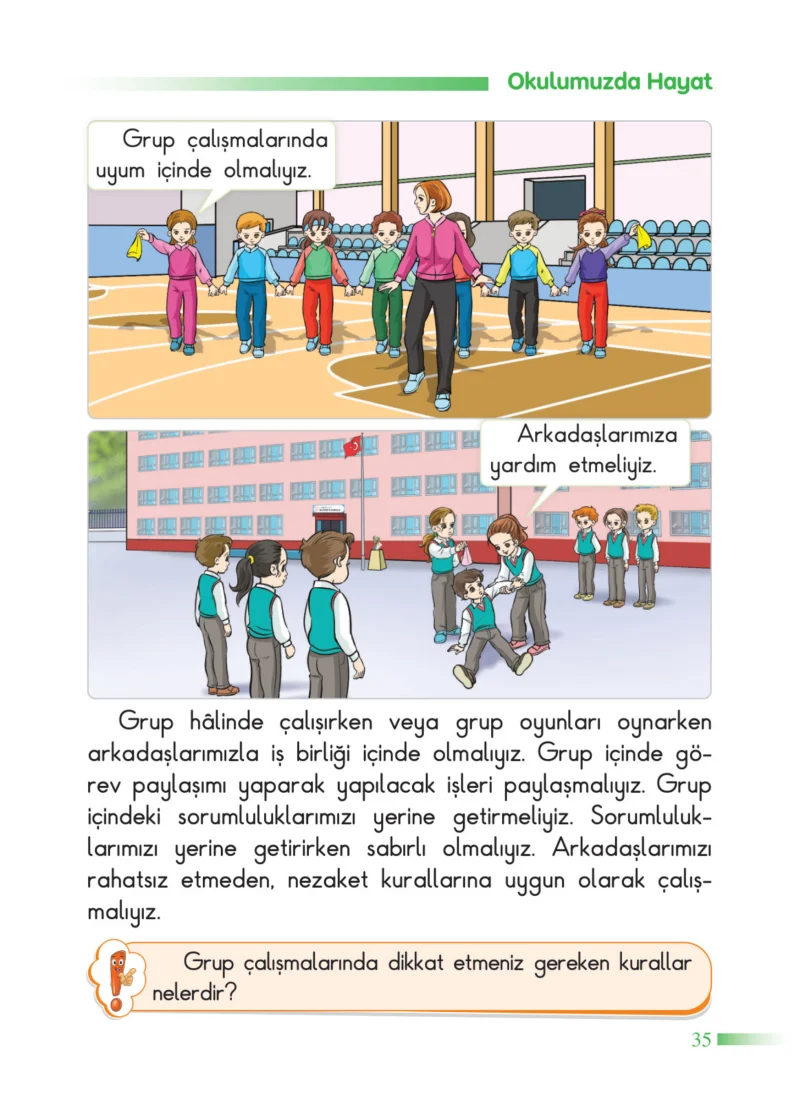2. Sınıf Hayat Bilgisi Ders Kitabı Cevapları SDR Dİkey Yayınları Sayfa 35