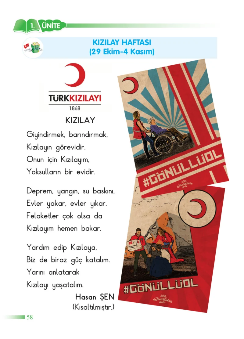 2. Sınıf Hayat Bilgisi Ders Kitabı Cevapları SDR Dİkey Yayınları Sayfa 58