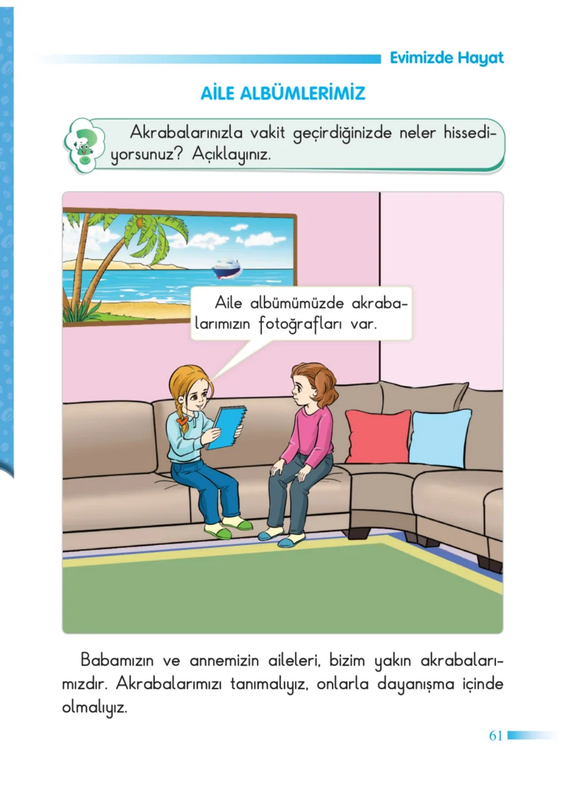 2. Sınıf Hayat Bilgisi Ders Kitabı Cevapları SDR Dİkey Yayınları Sayfa 61