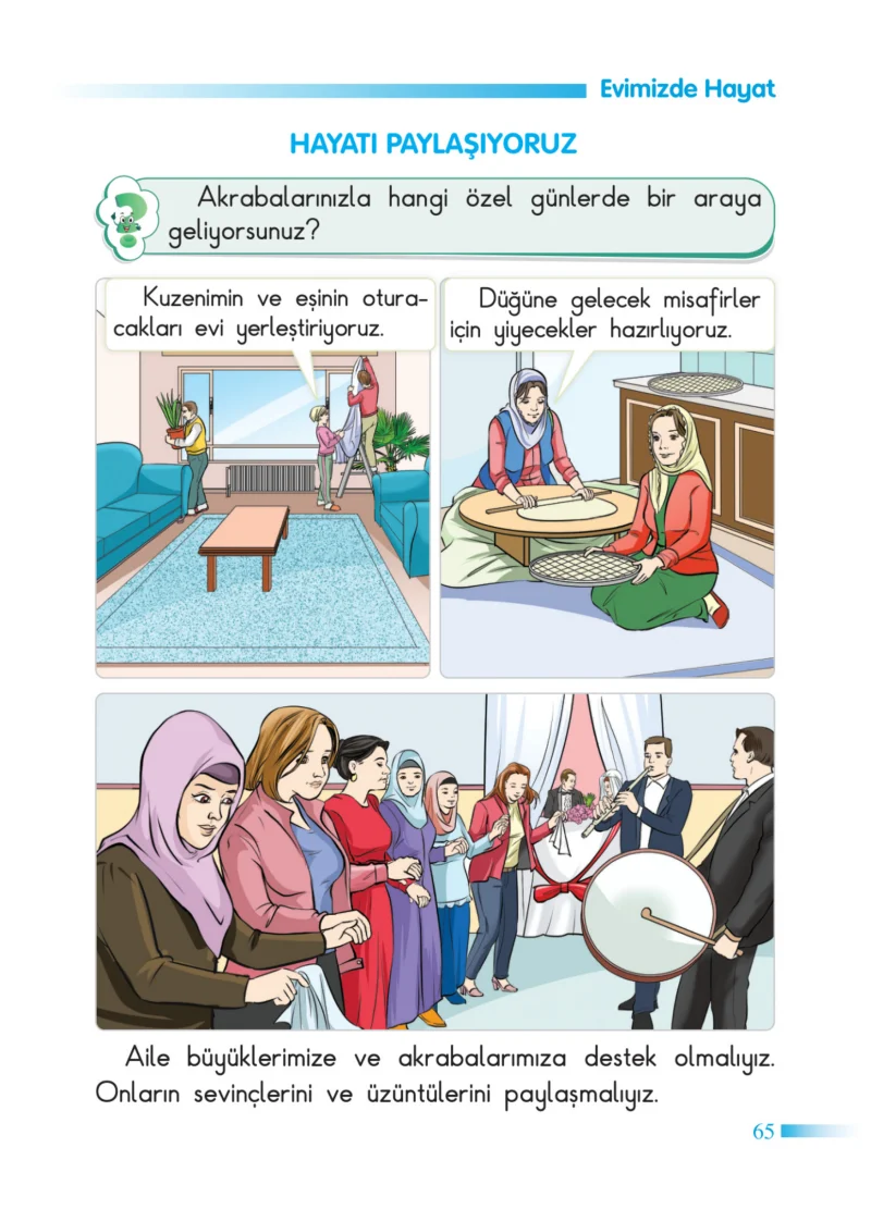 2. Sınıf Hayat Bilgisi Ders Kitabı Cevapları SDR Dİkey Yayınları Sayfa 65