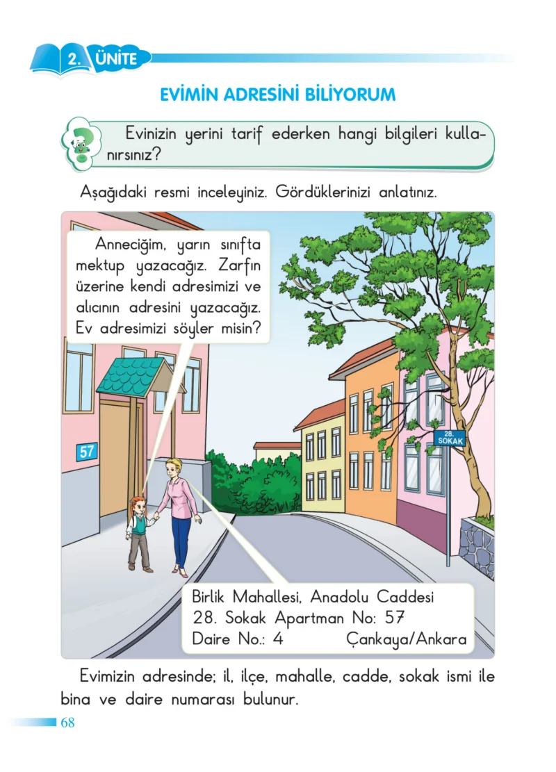 2. Sınıf Hayat Bilgisi Ders Kitabı Cevapları SDR Dİkey Yayınları Sayfa 68