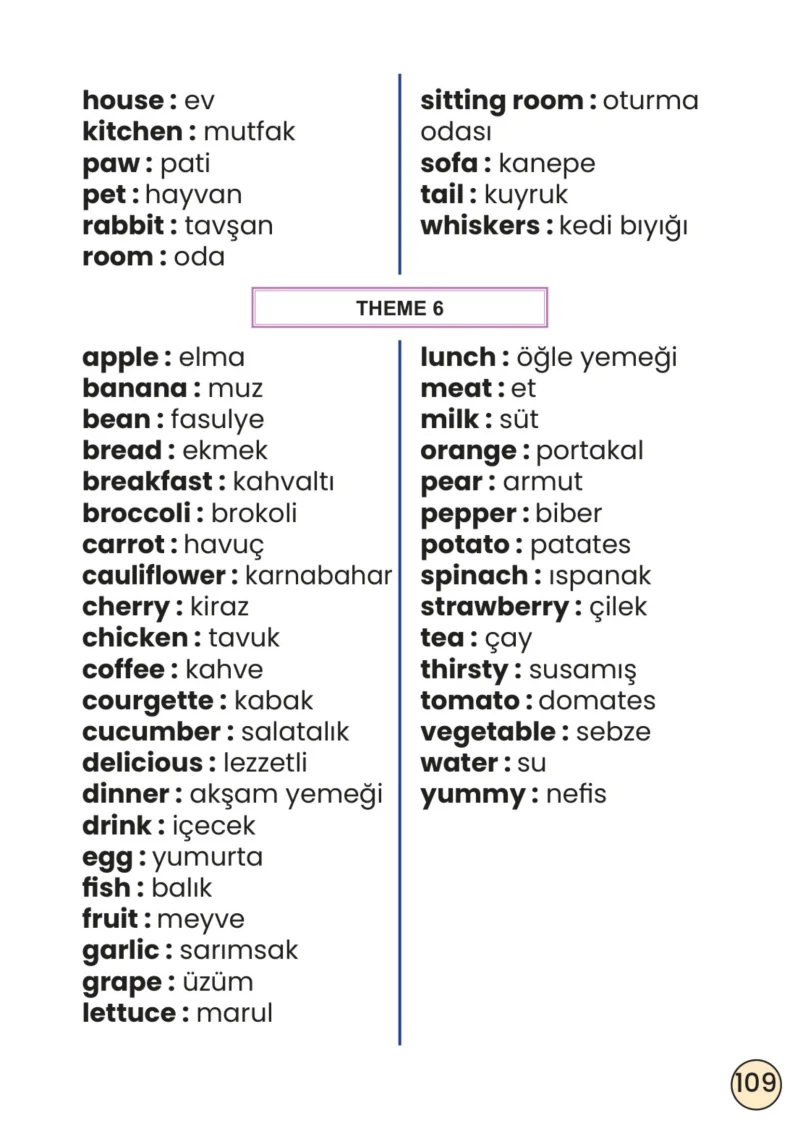 2. Sınıf İngilizce Ders Kitabı Cevapları Meb Yayınları Sayfa 109