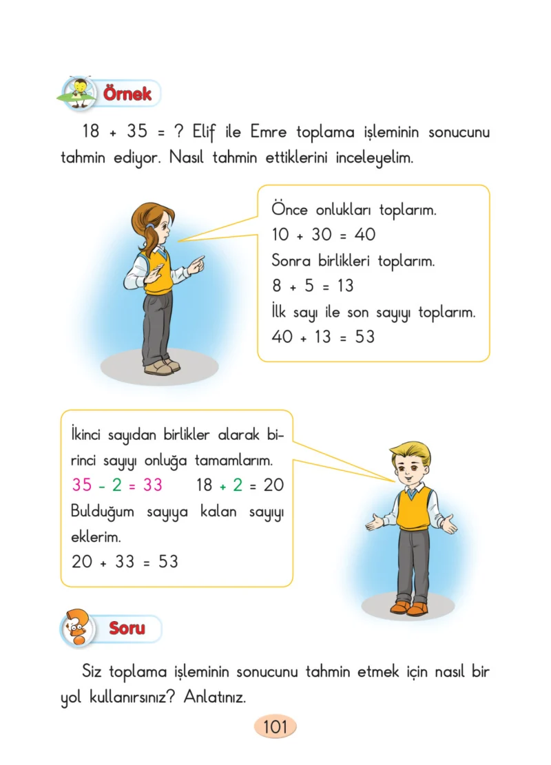 2. Sınıf Matematik Ders Kitabı Cevapları Anka Yayınları Sayfa 101