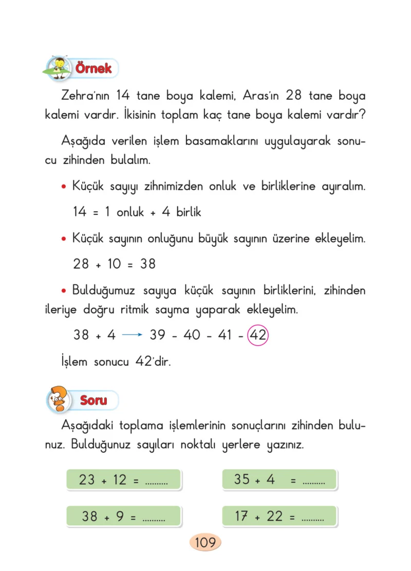 2. Sınıf Matematik Ders Kitabı Cevapları Anka Yayınları Sayfa 109