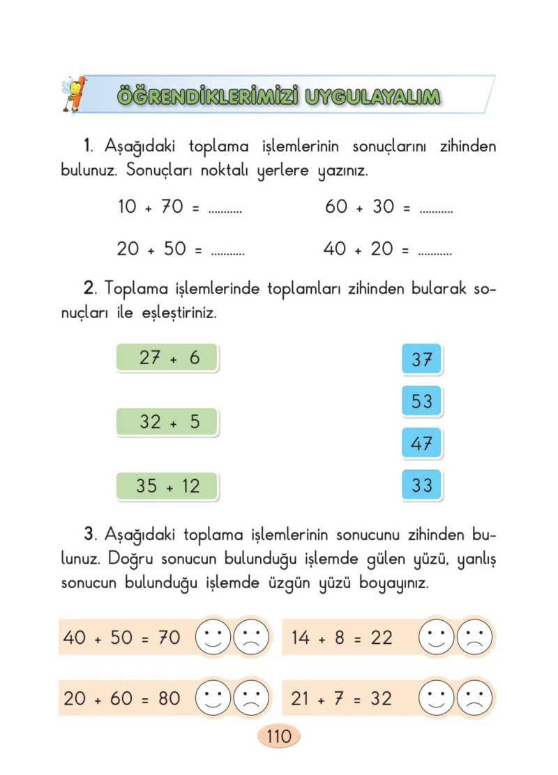 2. Sınıf Matematik Ders Kitabı Cevapları Anka Yayınları Sayfa 110