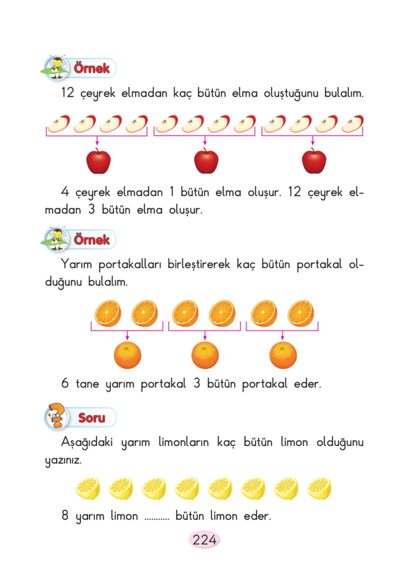 2. Sınıf Matematik Ders Kitabı Cevapları Anka Yayınları Sayfa 224