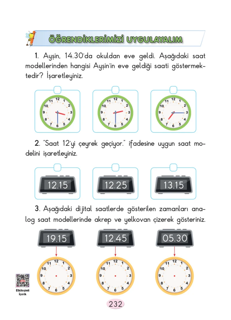 2. Sınıf Matematik Ders Kitabı Cevapları Anka Yayınları Sayfa 232