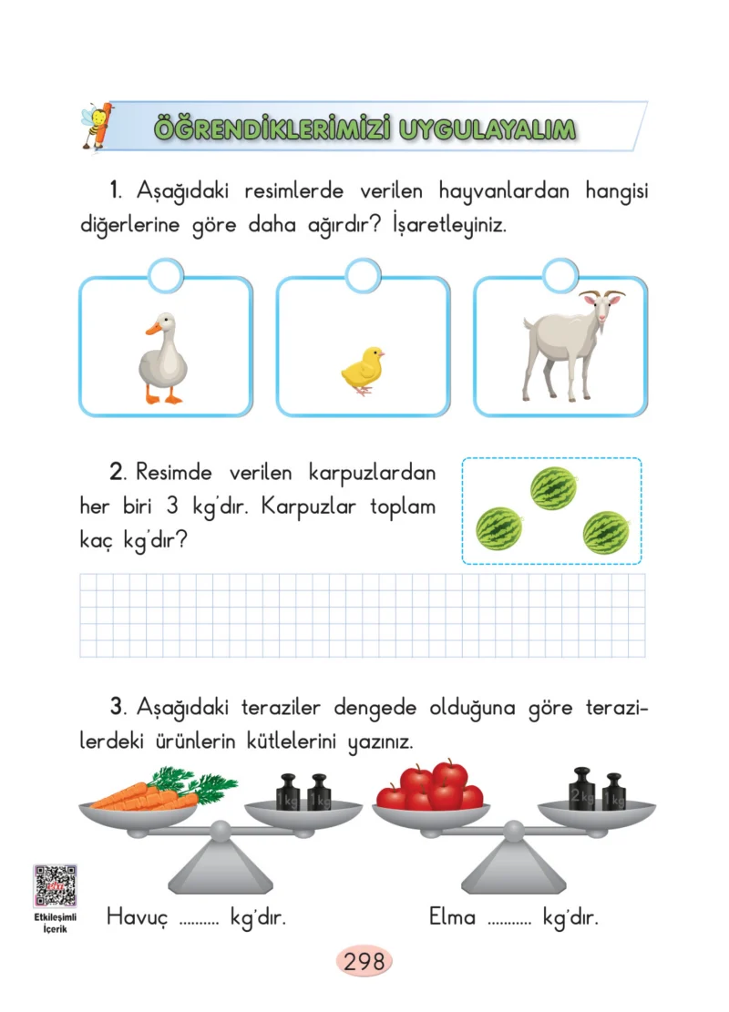 2. Sınıf Matematik Ders Kitabı Cevapları Anka Yayınları Sayfa 298