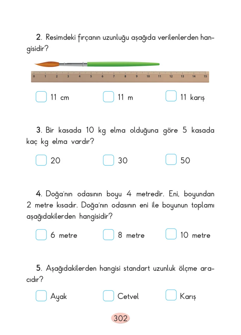 2. Sınıf Matematik Ders Kitabı Cevapları Anka Yayınları Sayfa 302