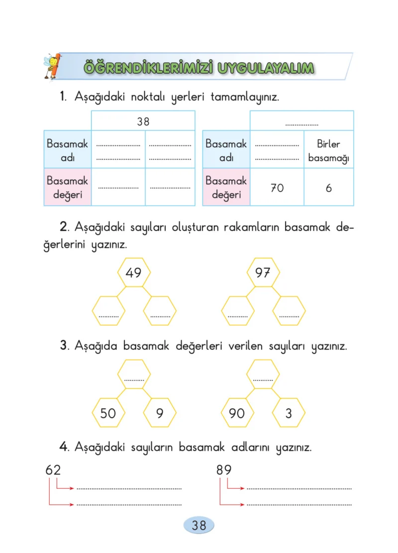 2. Sınıf Matematik Ders Kitabı Cevapları Anka Yayınları Sayfa 38