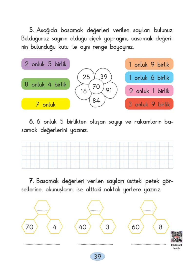 2. Sınıf Matematik Ders Kitabı Cevapları Anka Yayınları Sayfa 39