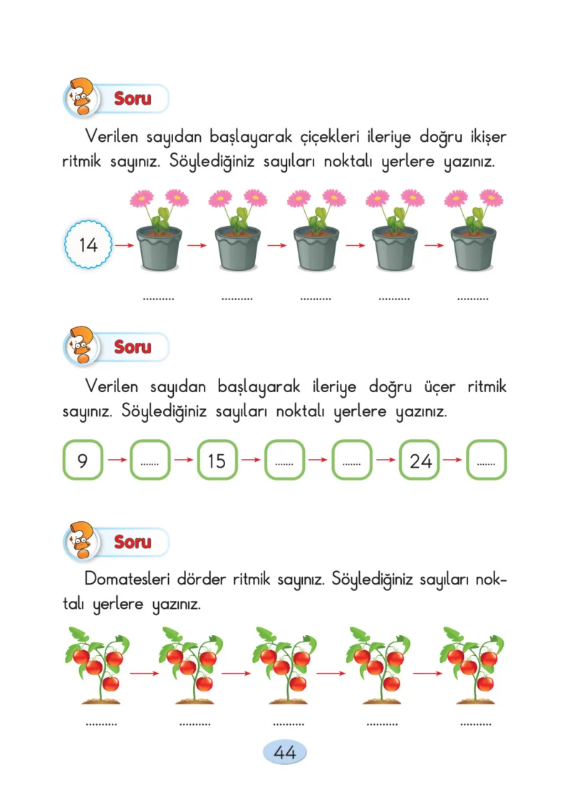 2. Sınıf Matematik Ders Kitabı Cevapları Anka Yayınları Sayfa 44