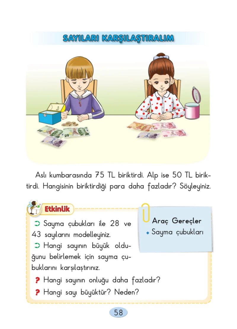 2. Sınıf Matematik Ders Kitabı Cevapları Anka Yayınları Sayfa 58