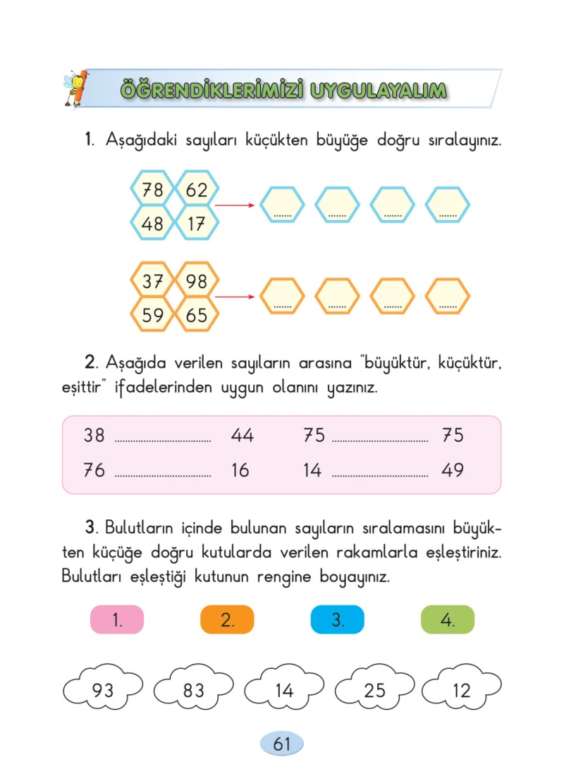 2. Sınıf Matematik Ders Kitabı Cevapları Anka Yayınları Sayfa 61