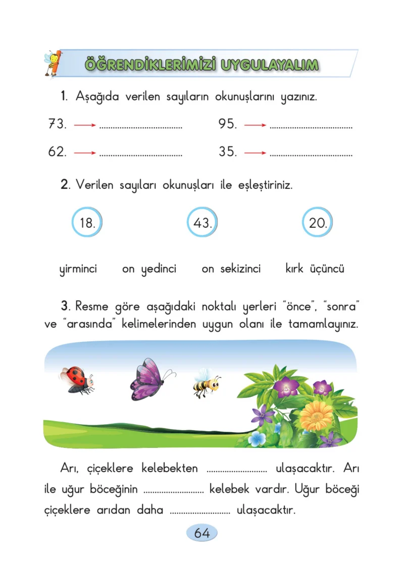 2. Sınıf Matematik Ders Kitabı Cevapları Anka Yayınları Sayfa 64