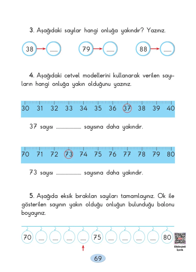 2. Sınıf Matematik Ders Kitabı Cevapları Anka Yayınları Sayfa 69