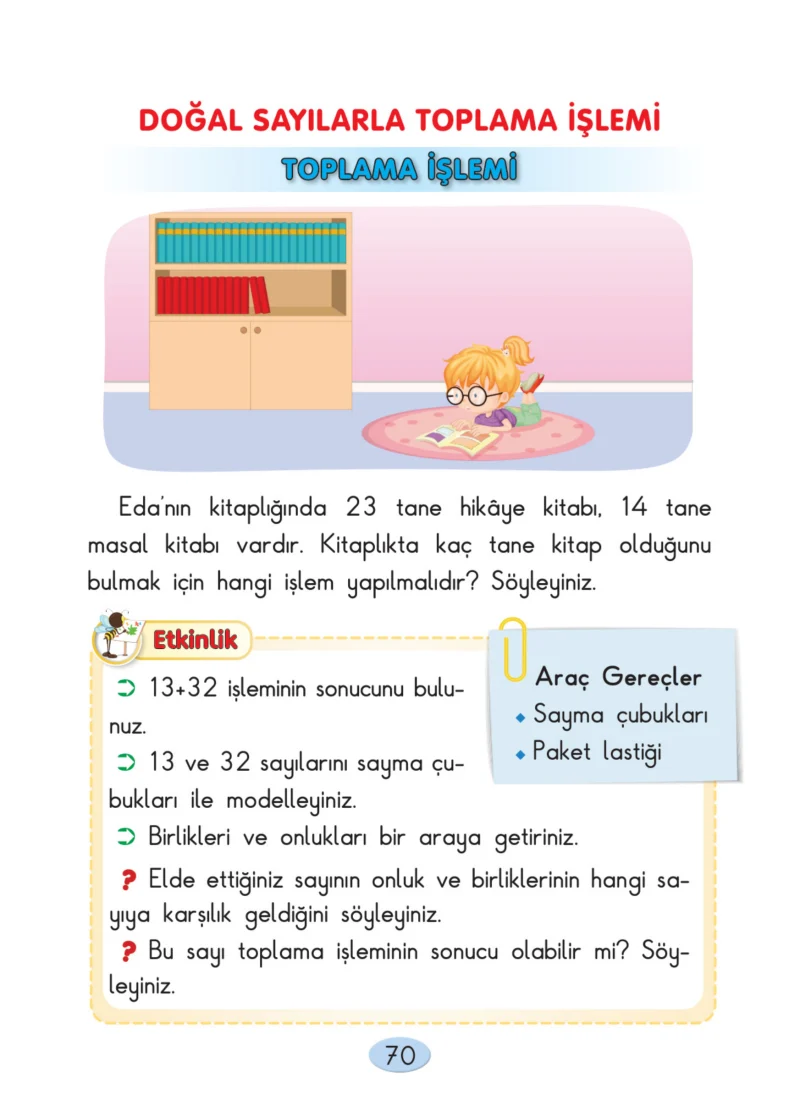 2. Sınıf Matematik Ders Kitabı Cevapları Anka Yayınları Sayfa 70
