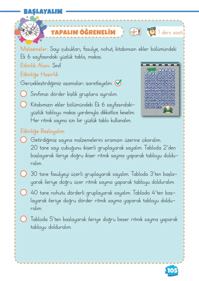 2. Sınıf Matematik Ders Kitabı Cevapları Meb Yayınları 1.Kitap Sayfa 105