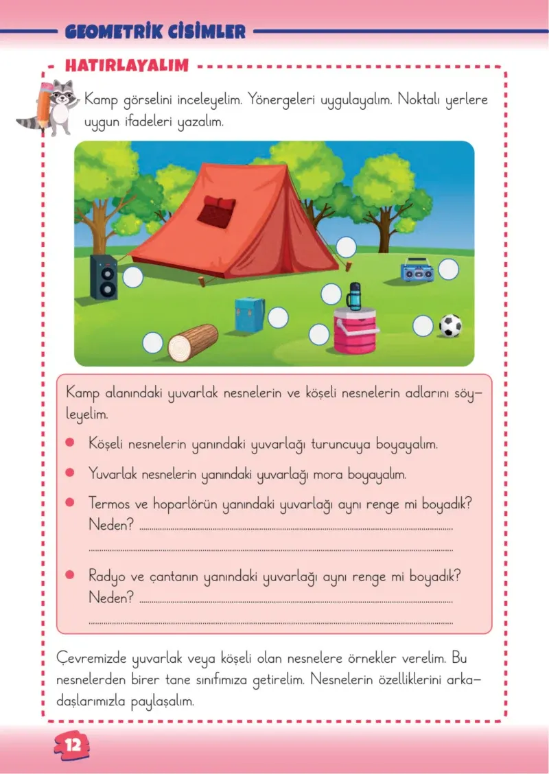 2. Sınıf Matematik Ders Kitabı Cevapları Meb Yayınları 1.Kitap Sayfa 12