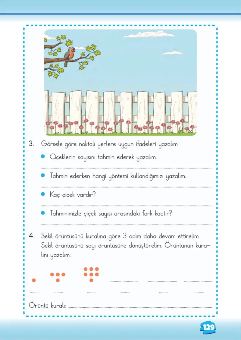 2. Sınıf Matematik Ders Kitabı Cevapları Meb Yayınları 1.Kitap Sayfa 129