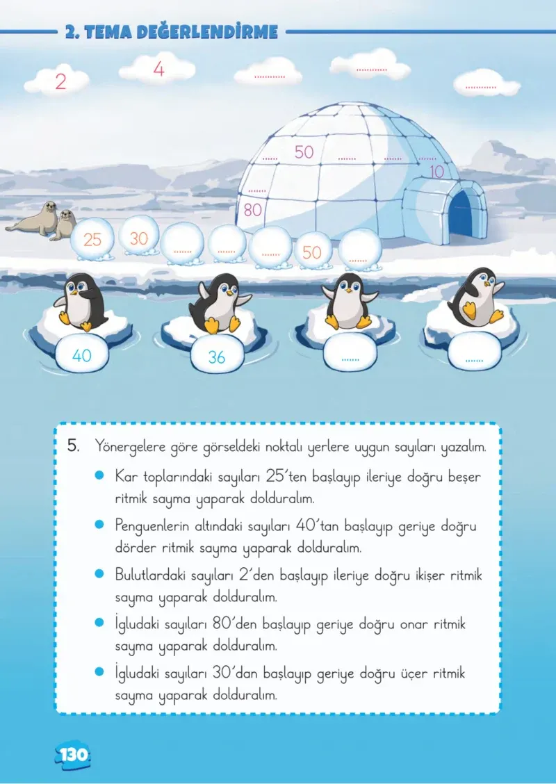 2. Sınıf Matematik Ders Kitabı Cevapları Meb Yayınları 1.Kitap Sayfa 130