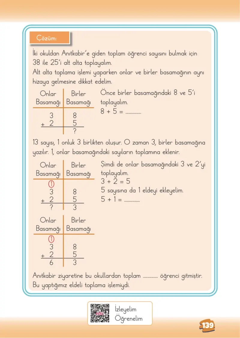 2. Sınıf Matematik Ders Kitabı Cevapları Meb Yayınları 1.Kitap Sayfa 139