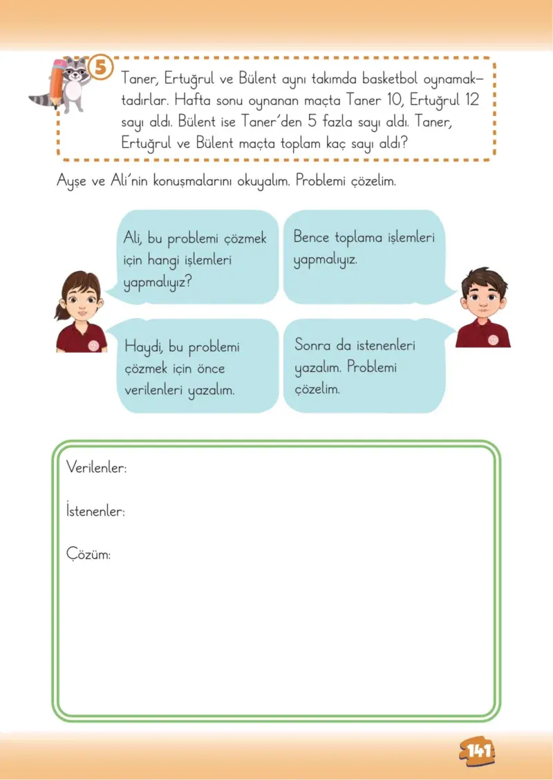 2. Sınıf Matematik Ders Kitabı Cevapları Meb Yayınları 1.Kitap Sayfa 141