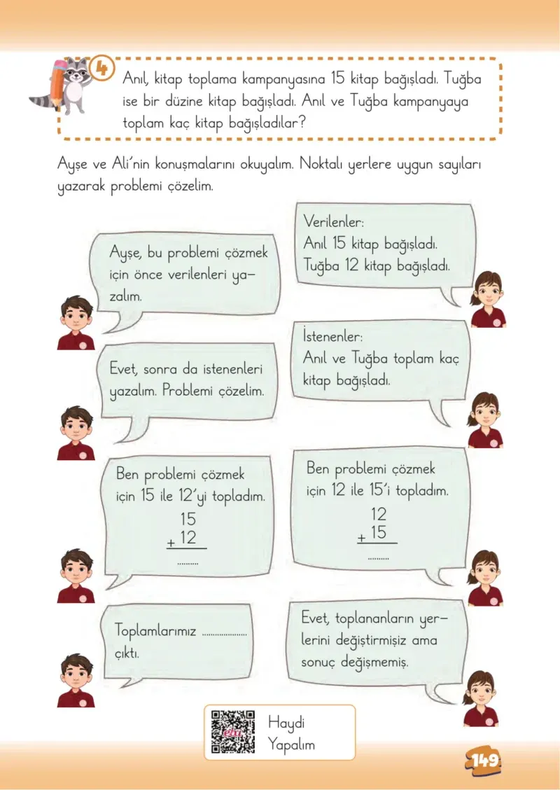 2. Sınıf Matematik Ders Kitabı Cevapları Meb Yayınları 1.Kitap Sayfa 149