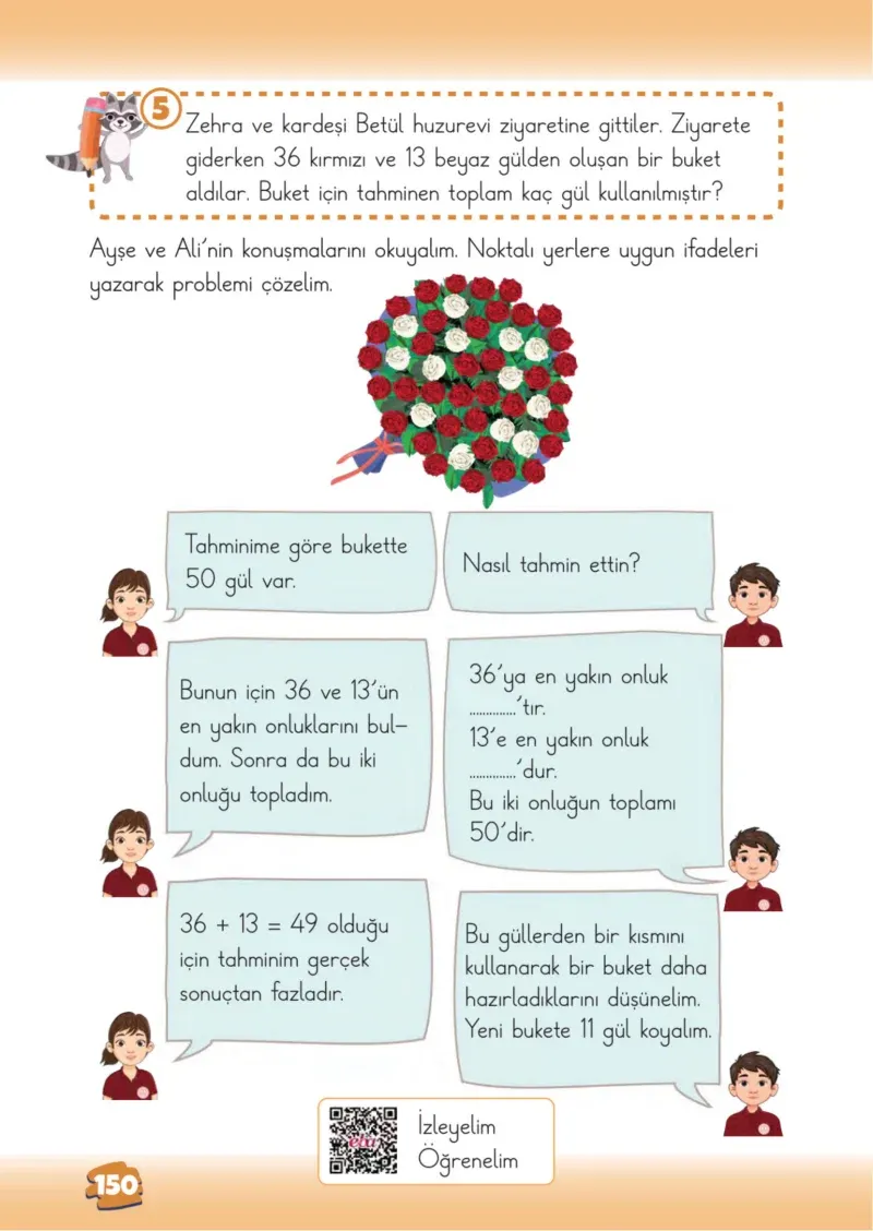 2. Sınıf Matematik Ders Kitabı Cevapları Meb Yayınları 1.Kitap Sayfa 150