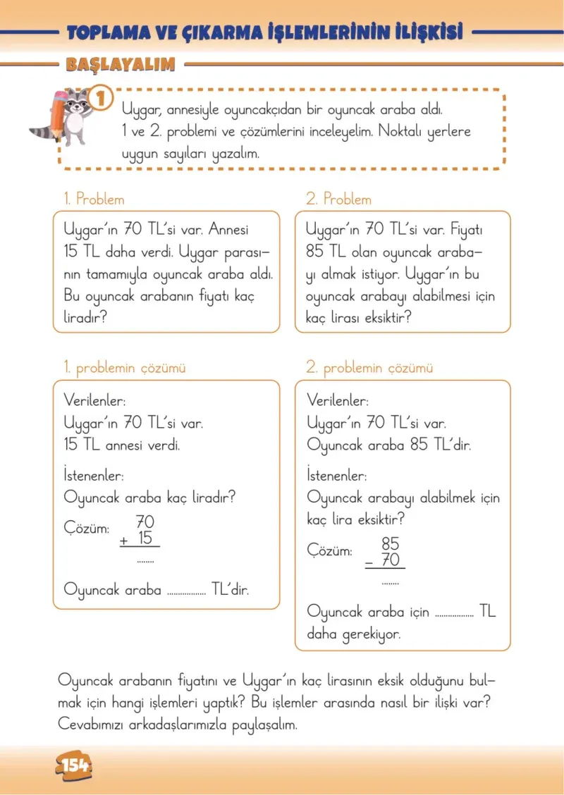 2. Sınıf Matematik Ders Kitabı Cevapları Meb Yayınları 1.Kitap Sayfa 154