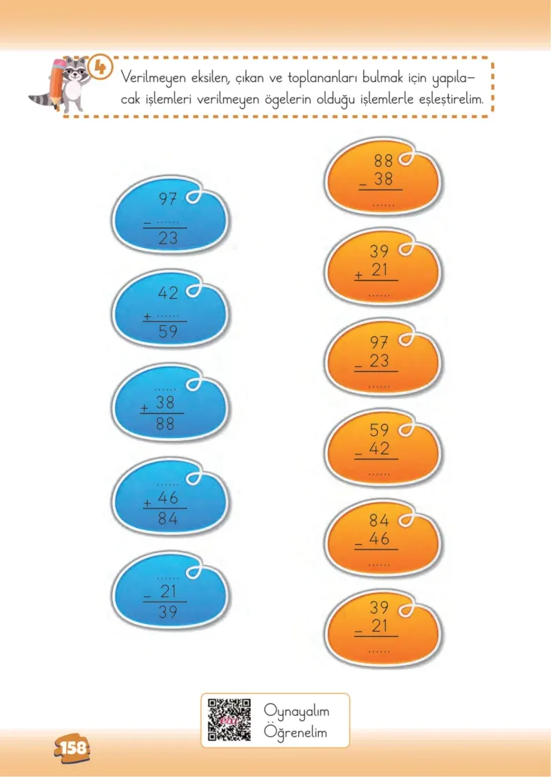2. Sınıf Matematik Ders Kitabı Cevapları Meb Yayınları 1.Kitap Sayfa 158